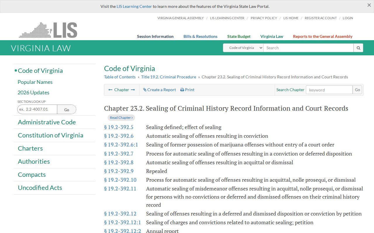 Buckingham County criminal court case sealing and Clean Slate law