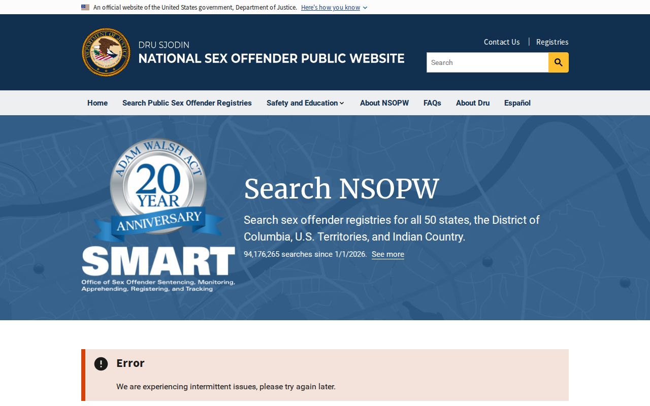 Buckingham County sex offender search through the national NSOPW gateway